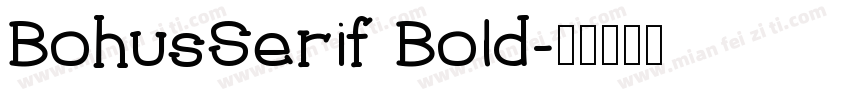 BohusSerif Bold字体转换